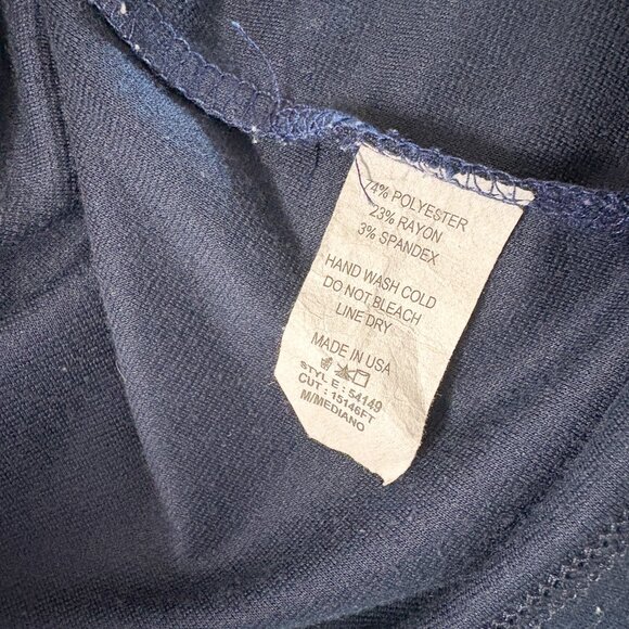 Monteau Navy Knee-Length Dress with Back Zipper – Size Medium, Made in USA - Picture 2 of 5